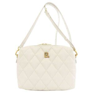 BALENCIAGA White Leather Shoulder Bag